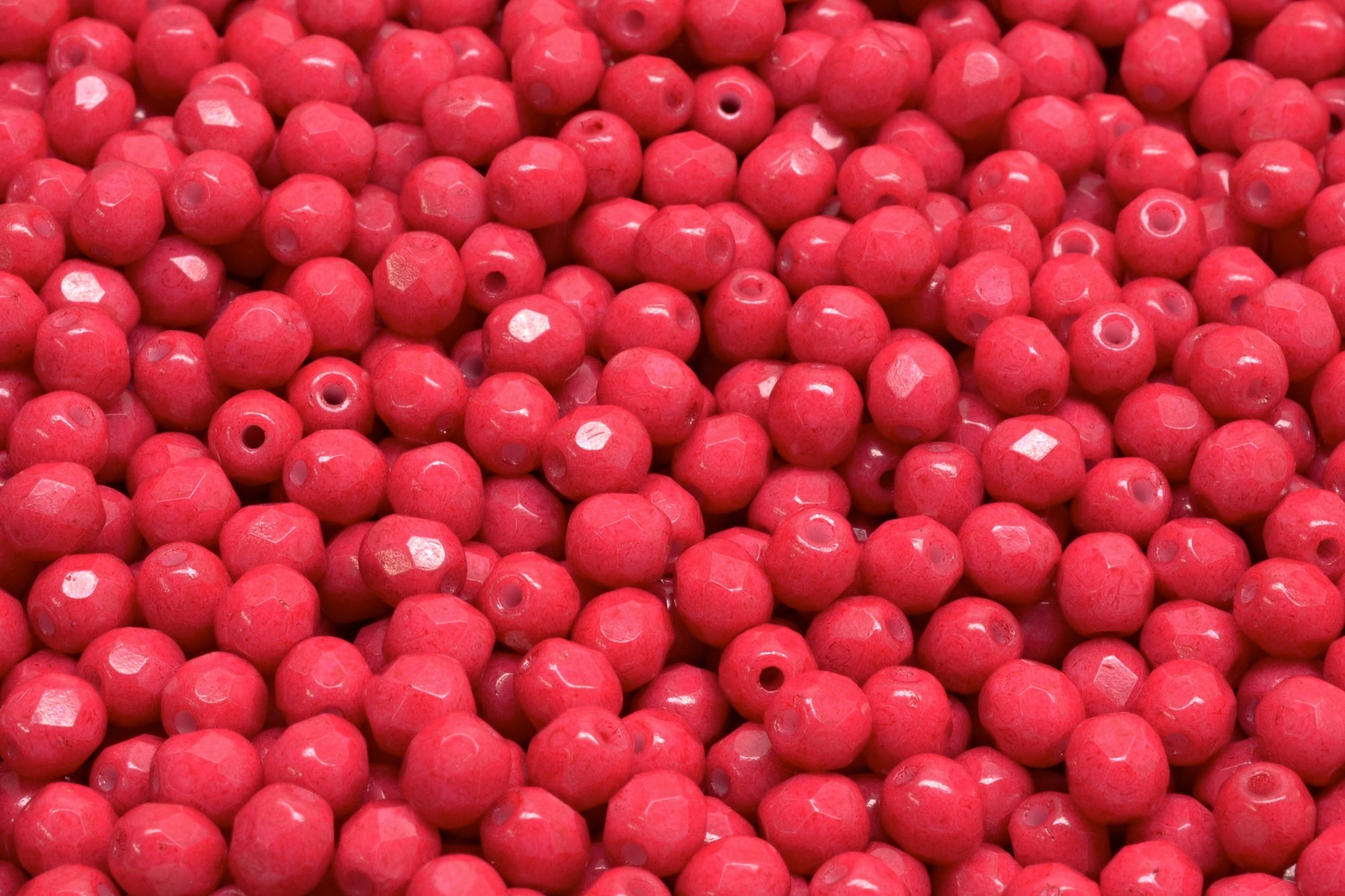 4mm Czech Fire Polish Beads, Terra Intensive Rose, 50 pieces