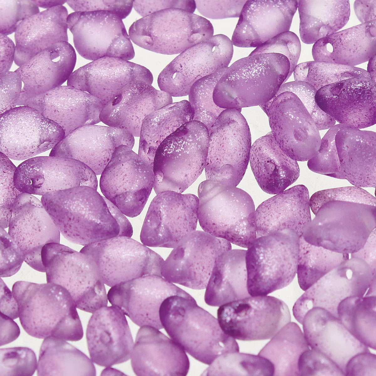 GemDuo 2-Hole Diamond Shaped Bead, Frozen Matte Purple, 7.5 grams