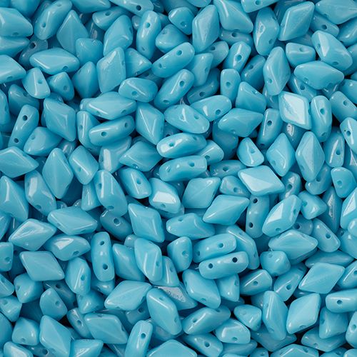 GemDuo 2-Hole Diamond Shaped Bead, Blue Turquoise, GD6303, 7.5 grams