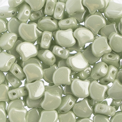 Ginko Beads, Luster Light Green, 8 grams