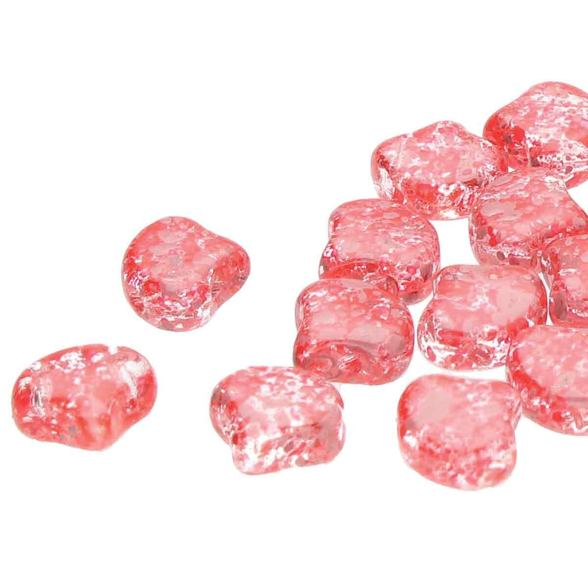 Ginko Beads, Confetti Splash Red Pink, 8 grams