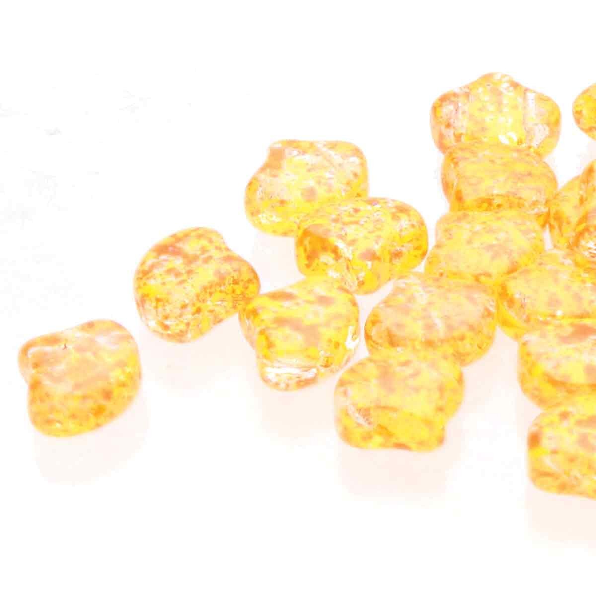 Ginko Beads, Confetti Splash Orange Yellow, 8 grams