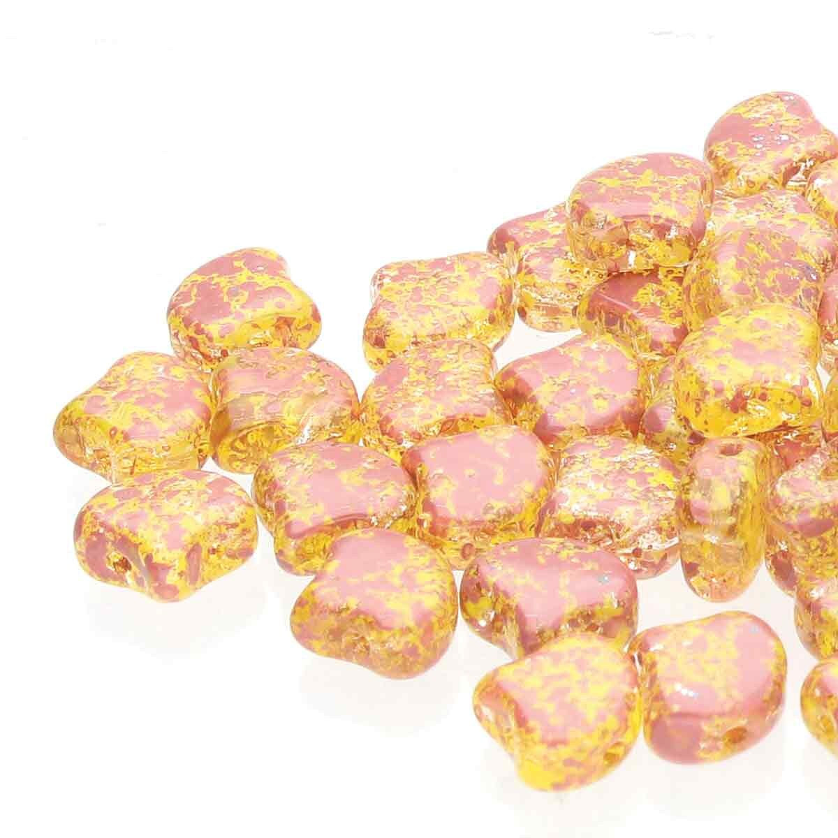 Ginko Beads, Confetti Splash Red Yellow, 8 grams