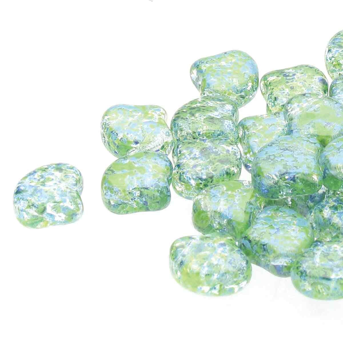 Ginko Beads, Confetti Splash Blue Green, 8 grams
