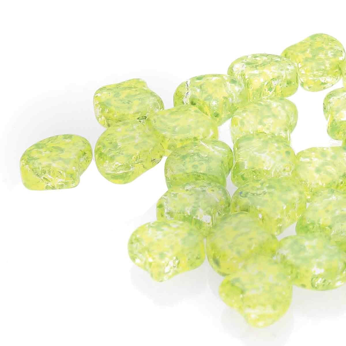 Ginko Beads, Confetti Splash Yellow Green, 8 grams