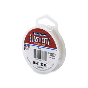 Elasticity Stretch Cord, 1.0 mm / .039 in, Clear, 5 meter