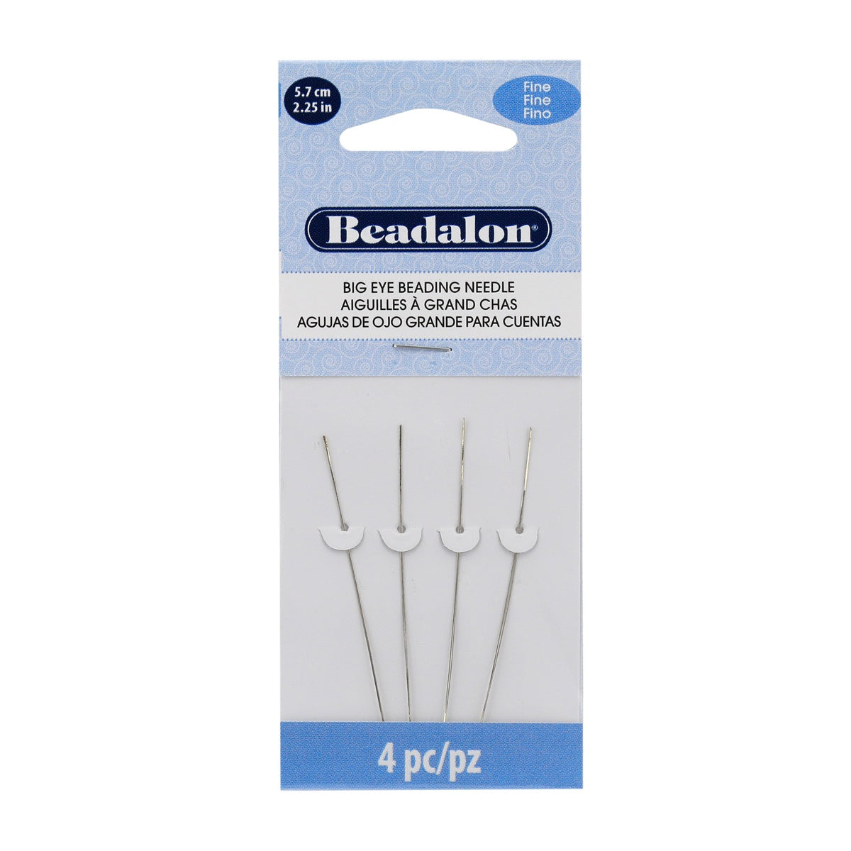 Big Eye Beading Needles, 2.25 inch long  4 pieces