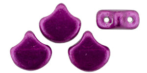 Ginko Beads, Sueded Gold Fuchsia Red, 8 grams