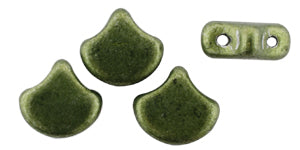 Ginko Beads, Sueded Gold Fern, 8 grams