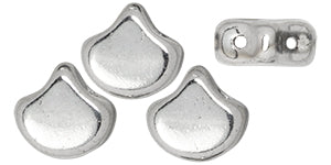 Ginko Beads, Silver, 8 grams