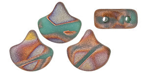 Ginko Beads, Matte Bronze Apollo Turquoise, 8 grams