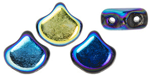 Ginko Beads, Jet Full AB, 8 grams