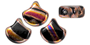 Ginko Beads, Striped - Jet Full Sliperit, 8 grams