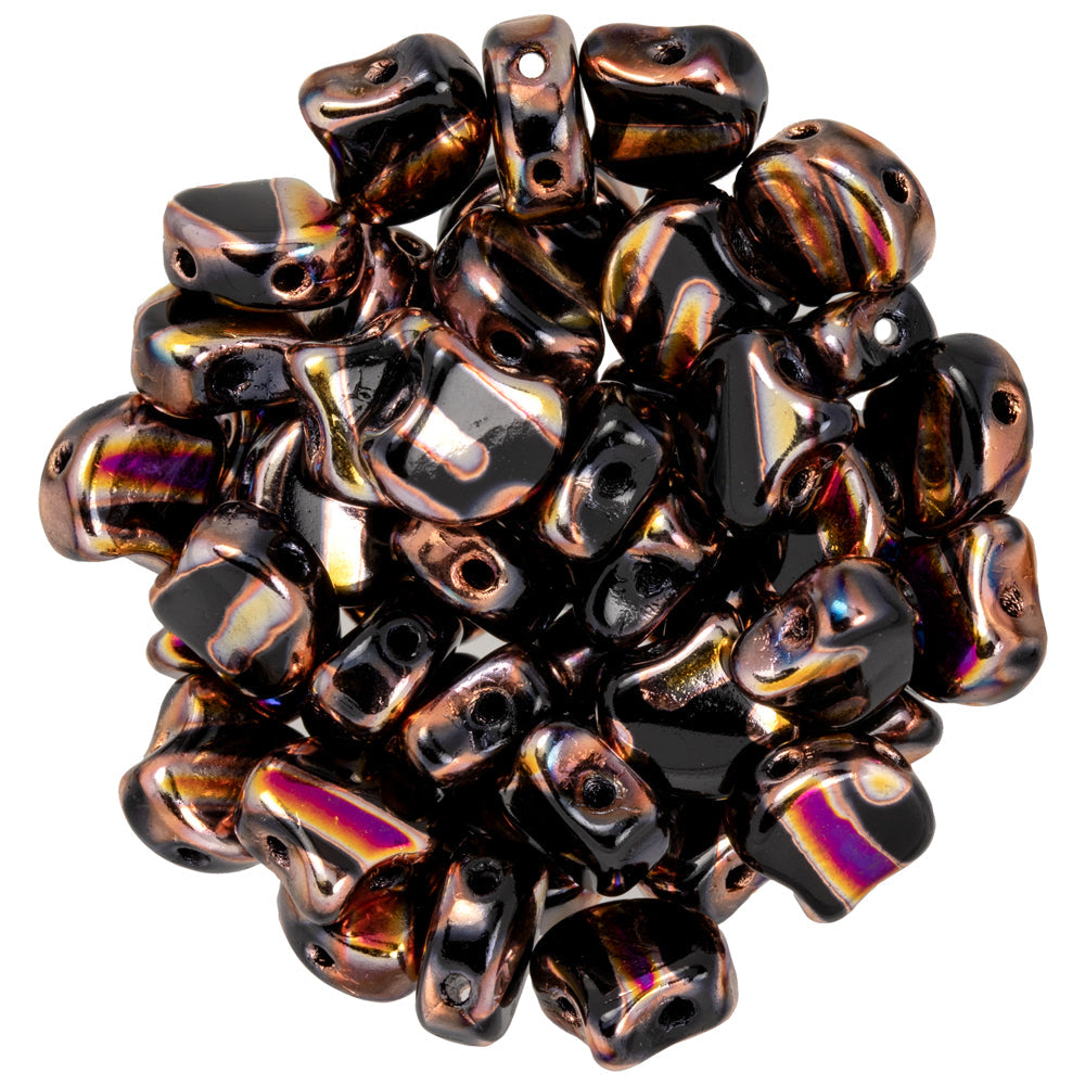 Ginko Beads, Striped - Jet Full Sliperit, 8 grams