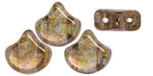 Ginko Beads, Luster - Transparent Gold/Smokey Topaz, 8 grams