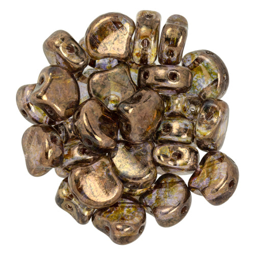 Ginko Beads, Luster - Transparent Gold/Smokey Topaz, 8 grams