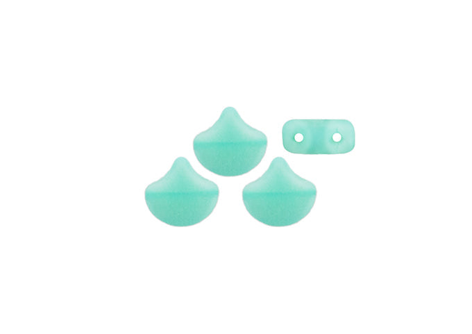 Ginko Beads, Matte Milky Peridot, 8 grams