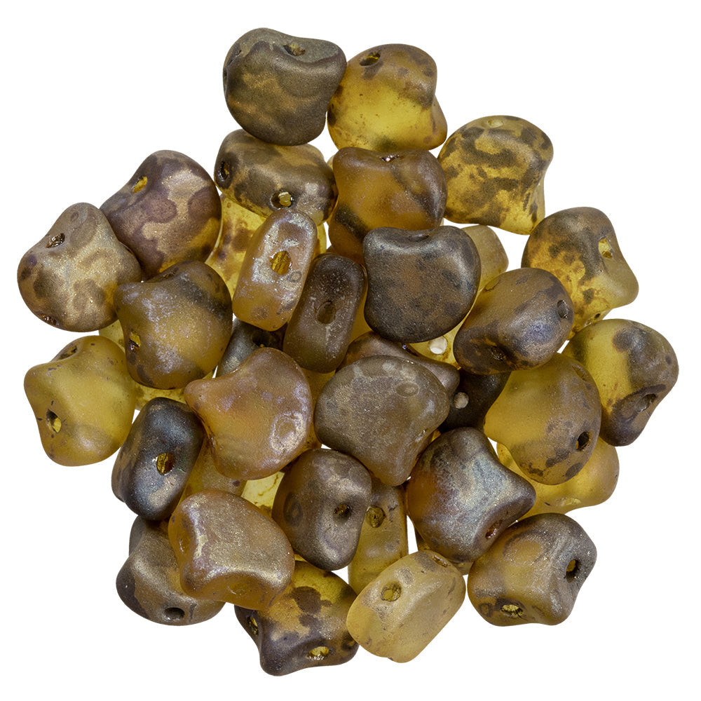 Ginko Beads, Matte Transparent Rembrandt, 8 grams