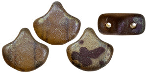 Ginko Beads, Matte Smoky Topaz Rembrandt, 8 grams