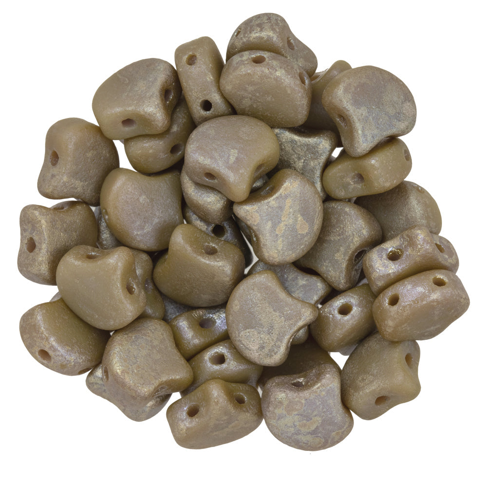 Ginko Beads, Matte Opaque Amethyst Rembrandt, 8 grams