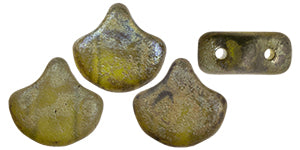 Ginko Beads, Matte Olivine Rembrandt, 8 grams