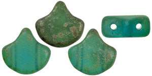 Ginko Beads, Matte Aquamarine Rembrandt, 8 grams