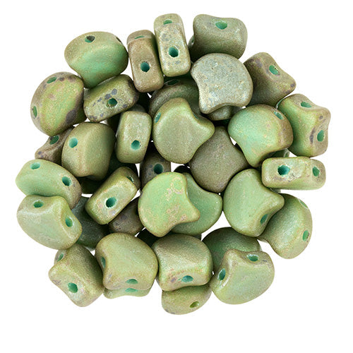 Ginko Beads, Matte Blue Turquoise Rembrandt, 8 grams