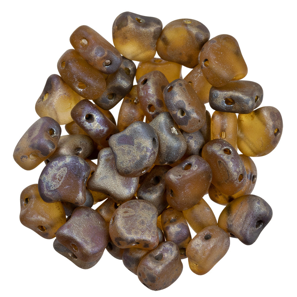 Ginko Beads, Matte Rosaline Rembrandt, 8 grams