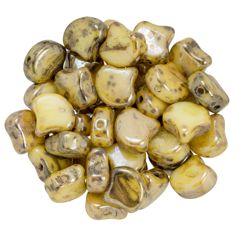 Ginko Beads, White Rembrandt, 8 grams