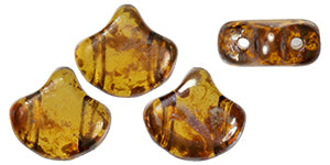Ginko Beads, Med Topaz Rembrandt, 8 grams