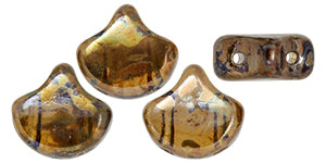Ginko Beads, Smoky Topaz Rembrandt, 8 grams