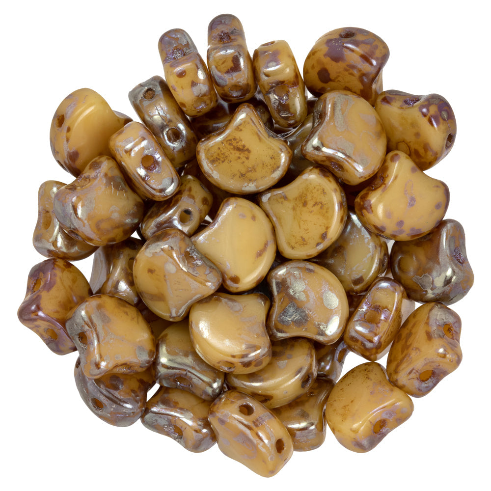 Ginko Beads, Opaque Beige Rembrandt, 8 grams