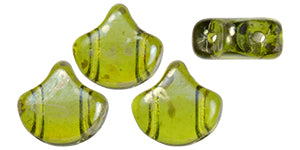 Ginko Beads, Olivine Rembrandt, 8 grams