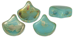 Ginko Beads, Blue Turquoise Rembrandt, 8 grams