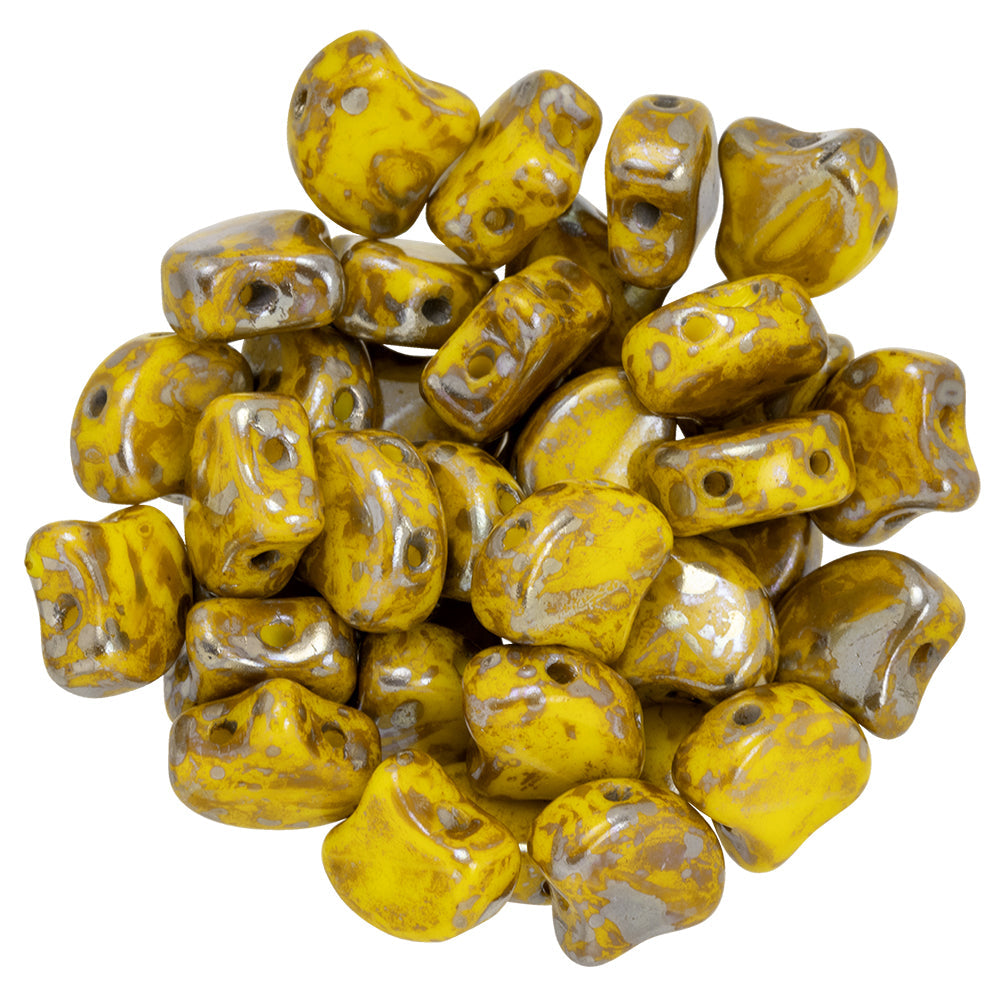 Ginko Beads, Opaque Yellow Rembrandt, 8 grams