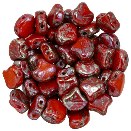 Ginko Beads, Opaque Lt Red Rembrandt, 8 grams