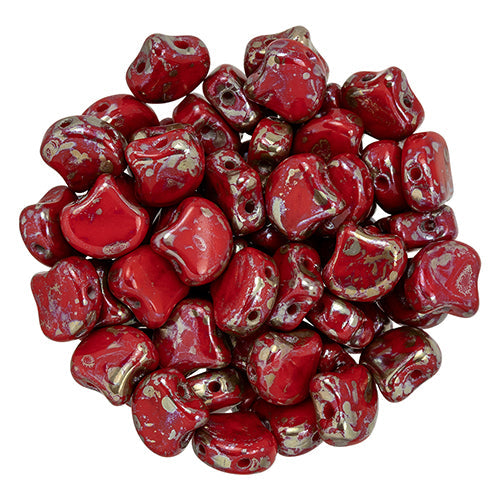 Ginko Beads, Opaque Red Rembrandt, 8 grams