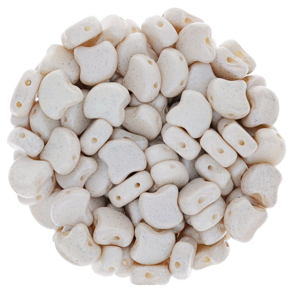 Ginko Beads, Stardance Beige Travertine, 8 grams