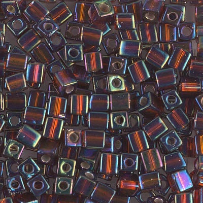 Miyuki 4mm Cube, #1005, Silver Lined Dark Topaz AB, 5 grams