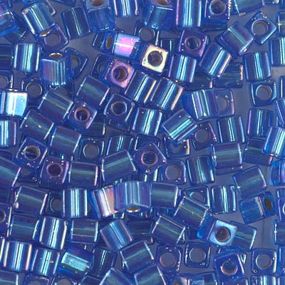 Miyuki 4mm Cube, #1019, Silver Lined Sapphire AB, 5 grams