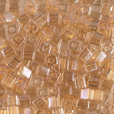 Miyuki 4mm Cube, #2439, Light Smoky Topaz Gold Luster, 5 grams