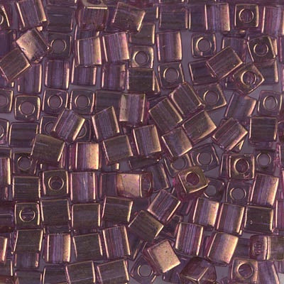 Miyuki 4mm Cube, #2441, Cinnamon Gold Luster, 5 grams