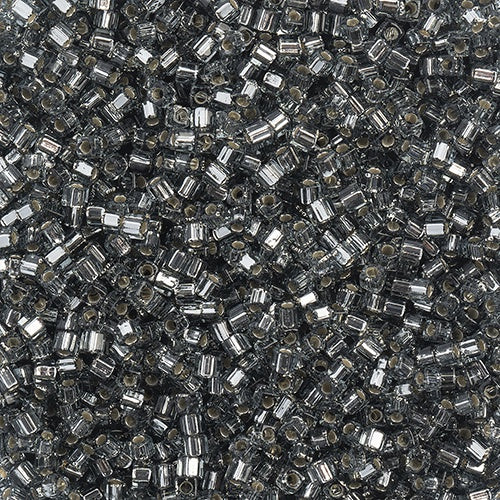 Miyuki 1.8mm Cube, Silver Lined Gray, #21, 10 grams