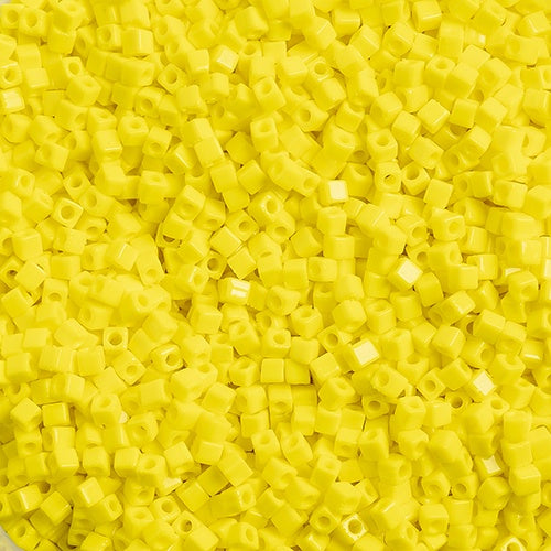 Miyuki 1.8mm Cube, Opaque Yellow, #404, 10 grams
