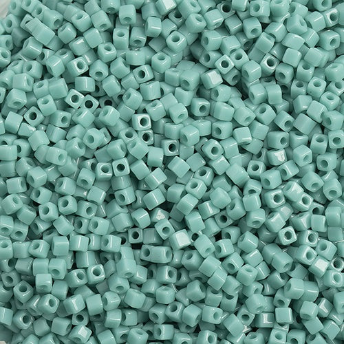 Miyuki 1.8mm Cube, Opaque Turquoise Green, #412, 10 grams