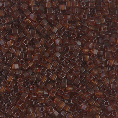 Miyuki 1.8mm Cube, Transparent Dark Topaz, #134, 10 grams