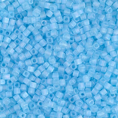 Miyuki 1.8mm Cube, Matte Transparent Aqua AB, #148FR, 10 grams