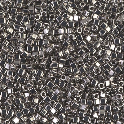 Miyuki 1.8mm Cube, Nickel Plated, #190, 10 grams