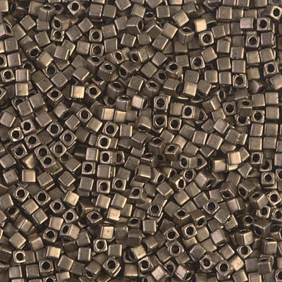 Miyuki 1.8mm Cube, Matte Metallic Dark Bronze, #2006, 10 grams
