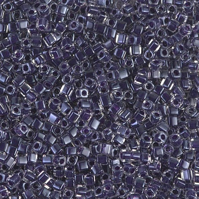 Miyuki 1.8mm Cube, Grape Lined Crystal, #223, 10 grams